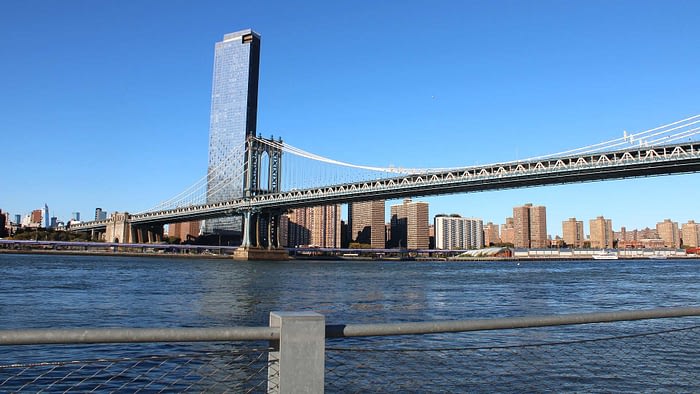 new york teams background Manhattan bridge river