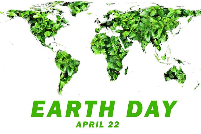 earth day images green map leafs
