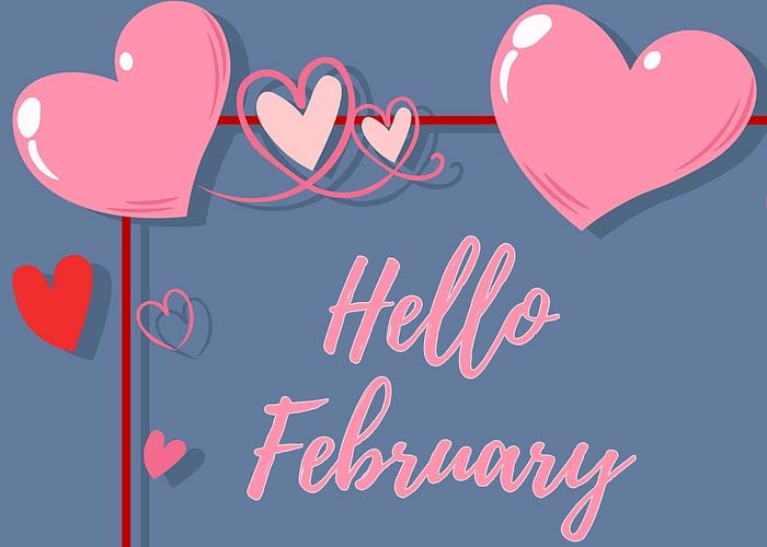 Hello February 2022 images and banner pics