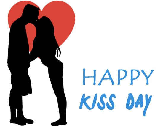 Happy kiss day clipart
