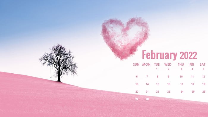 february 2022 calendar wallpaper