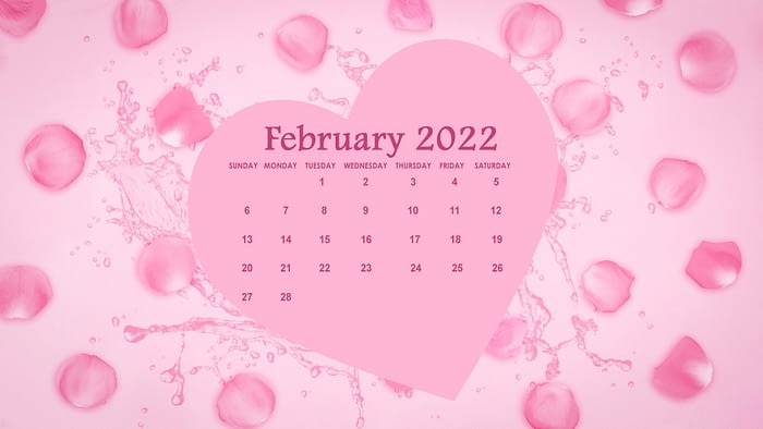 february 2022 calendar desktop wallpaper